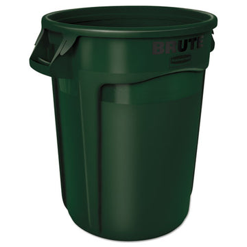 Rubbermaid® Commercial Round Brute Container, Plastic, 32 Gal, Dark Green freeshipping - TVN Wholesale